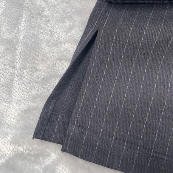 Lauren Ralph Lauren Shirt Womens Medium Navy Pinstripe Wool Button Front Tunic - Picture 3 of 15